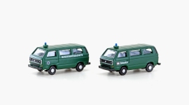 MiNis LC4353 - N 2-tlg. VW T3 Set Bus BGS + Bahnpolizei